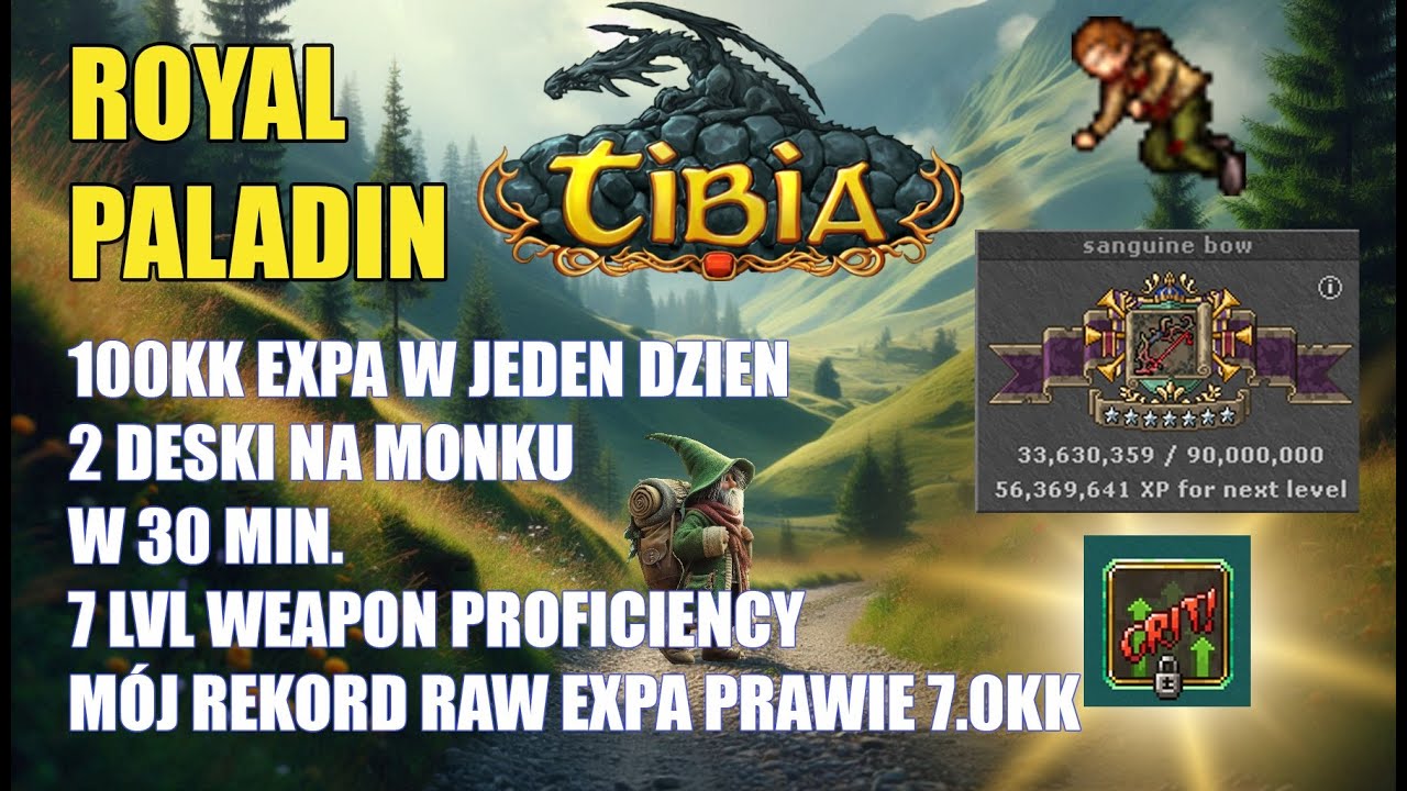 Tibia RP - Nareszcie 7 LVL w Sanguine Bow! Double exp/skill event. Odcinek #12