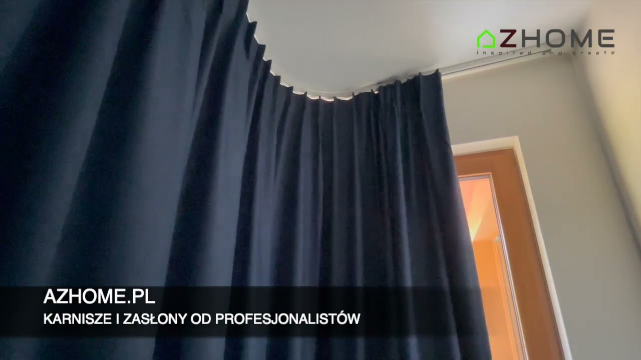 Karnisze elektryczne z zakrętem ostrym. Warszawa Szajnowicza osiedle Rytm #karnisze #zasłony #smart