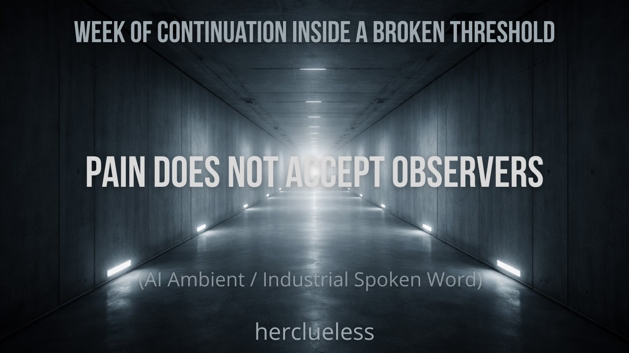pain does not accept observers | herclueless (AI Ambient / Industrial Spoken Word)