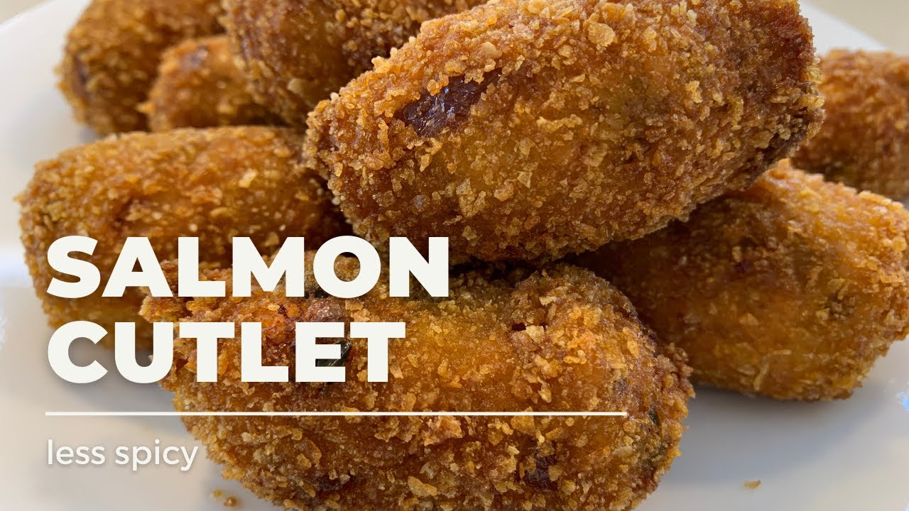 How to make Salmon Fish Cutlet &ndash; Less Spicy for Kids | Tasty & Easy Cutlet Recipe | Seafood Patties