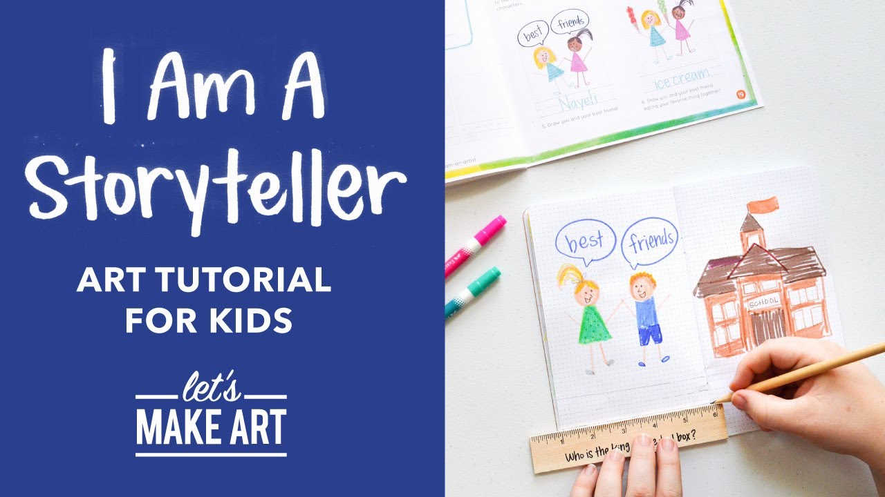 I Am A Storyteller | Kids Art Tutorial with Nicole Miyuki of Let's Make Art