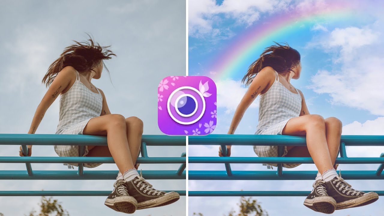 How to Add A Rainbow to Your Photo🌈 Easy Selfie Ideas | Photo Editing Tutorial | YouCam Perfect