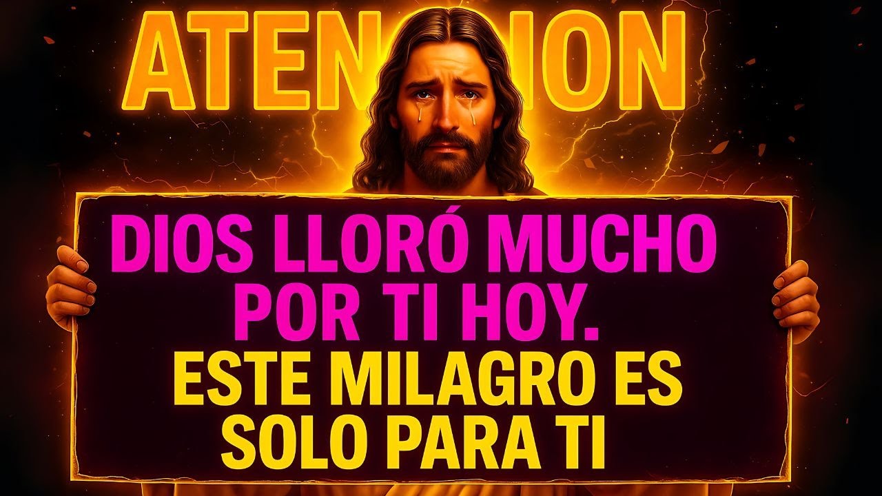 DIOS LLORÓ MUCHO POR TI HOY, ESTE MILAGRO ES SOLO PARA TI