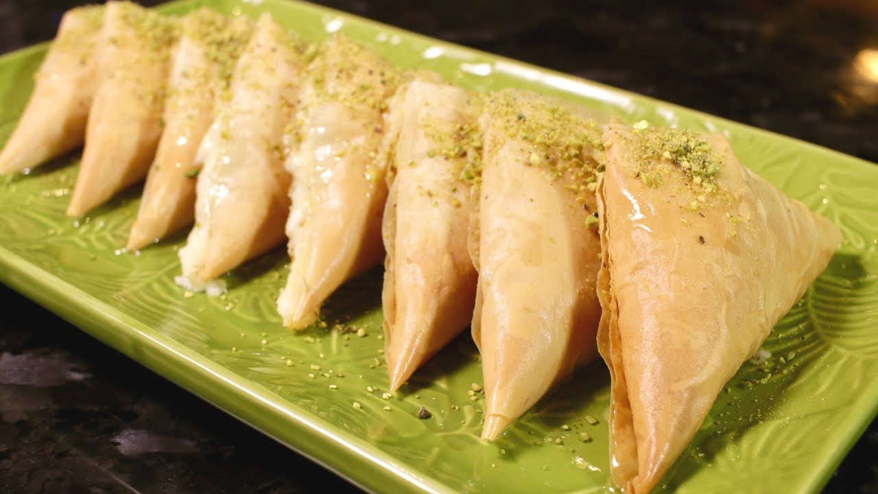 How to make Kashta Filled Filo Triangles (Assyrian Food)