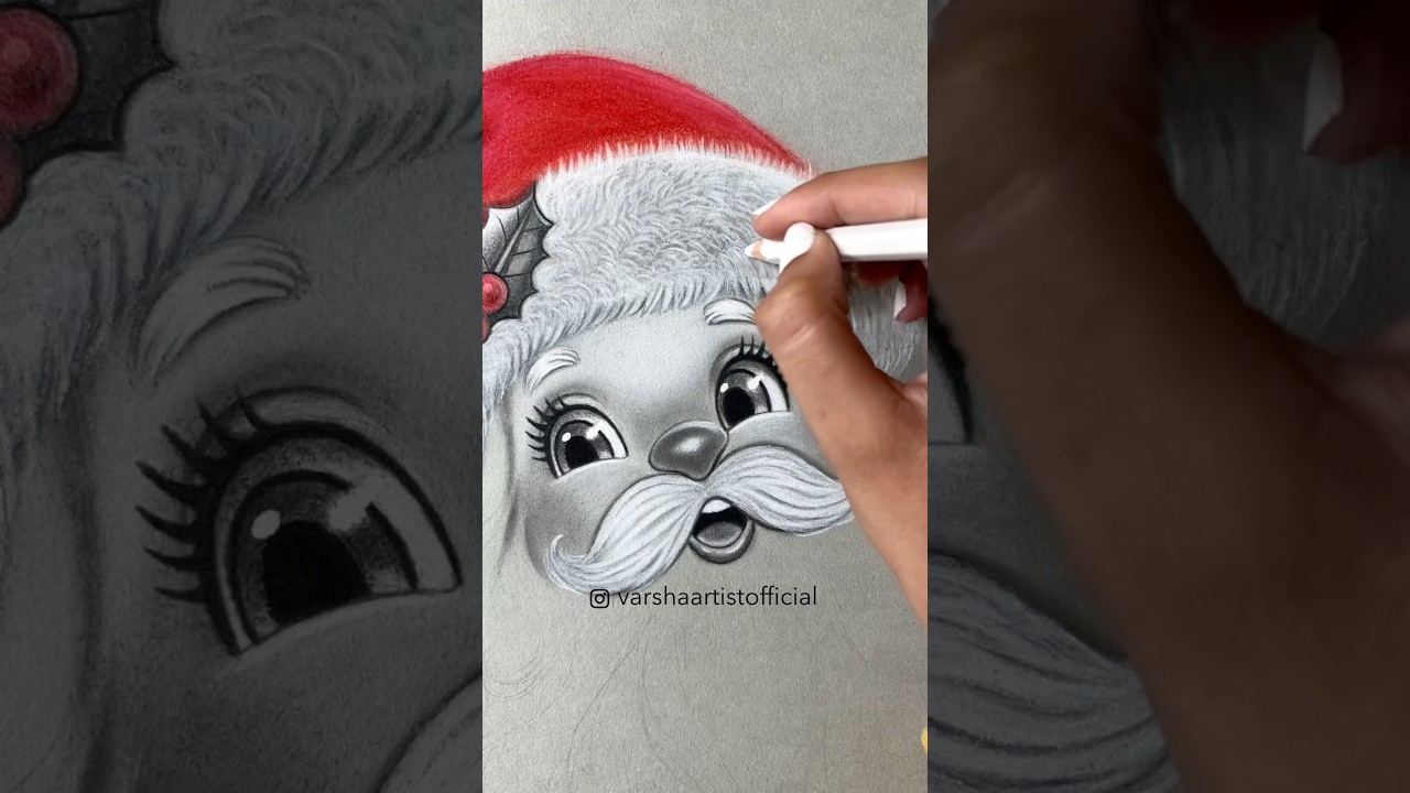 Santa Claus Drawing🎅🏻🎁🎊#merrychristmas #santaclaus #christmas #drawing #sketching #shorts #art