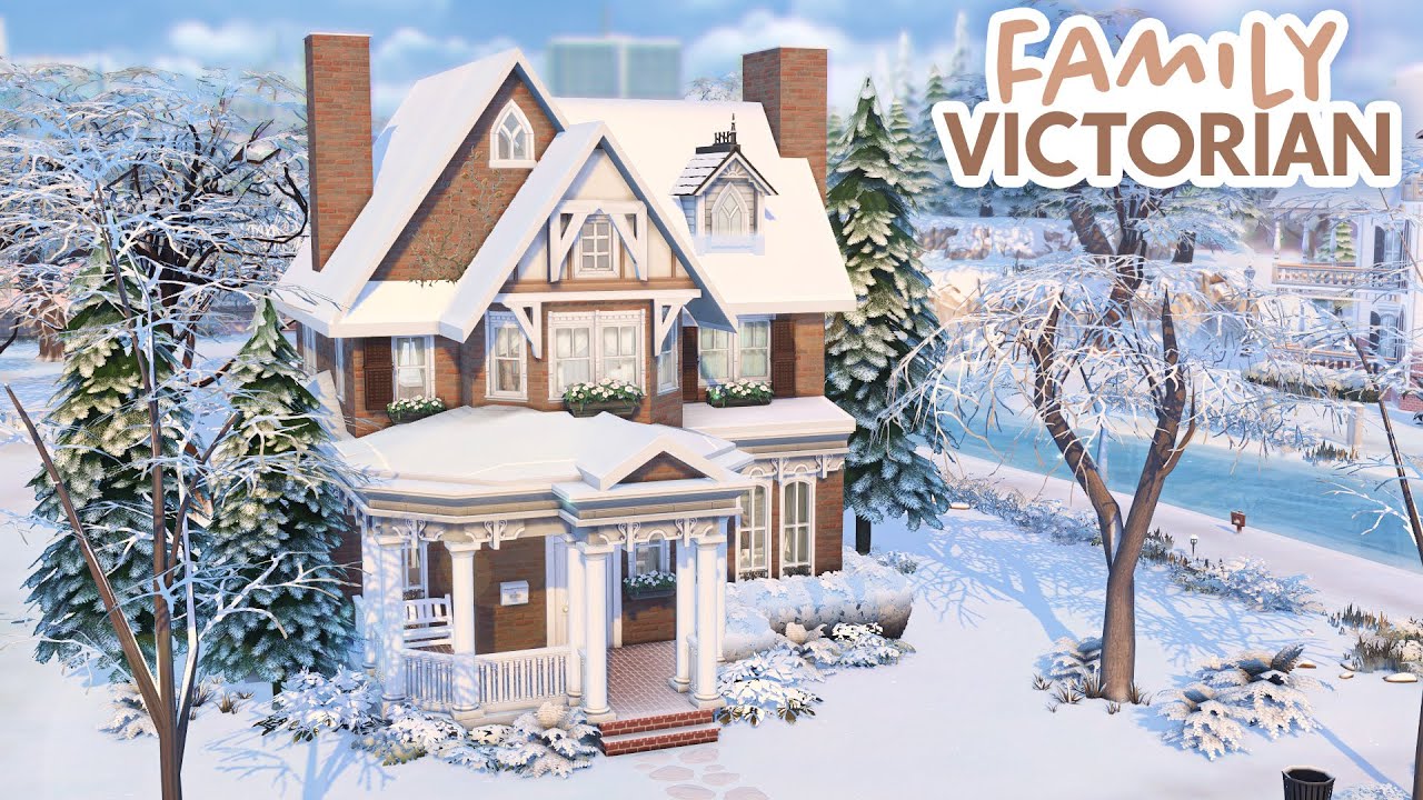 Зимний семейный викторианский дом // The Sims 4 Быстрая сборка