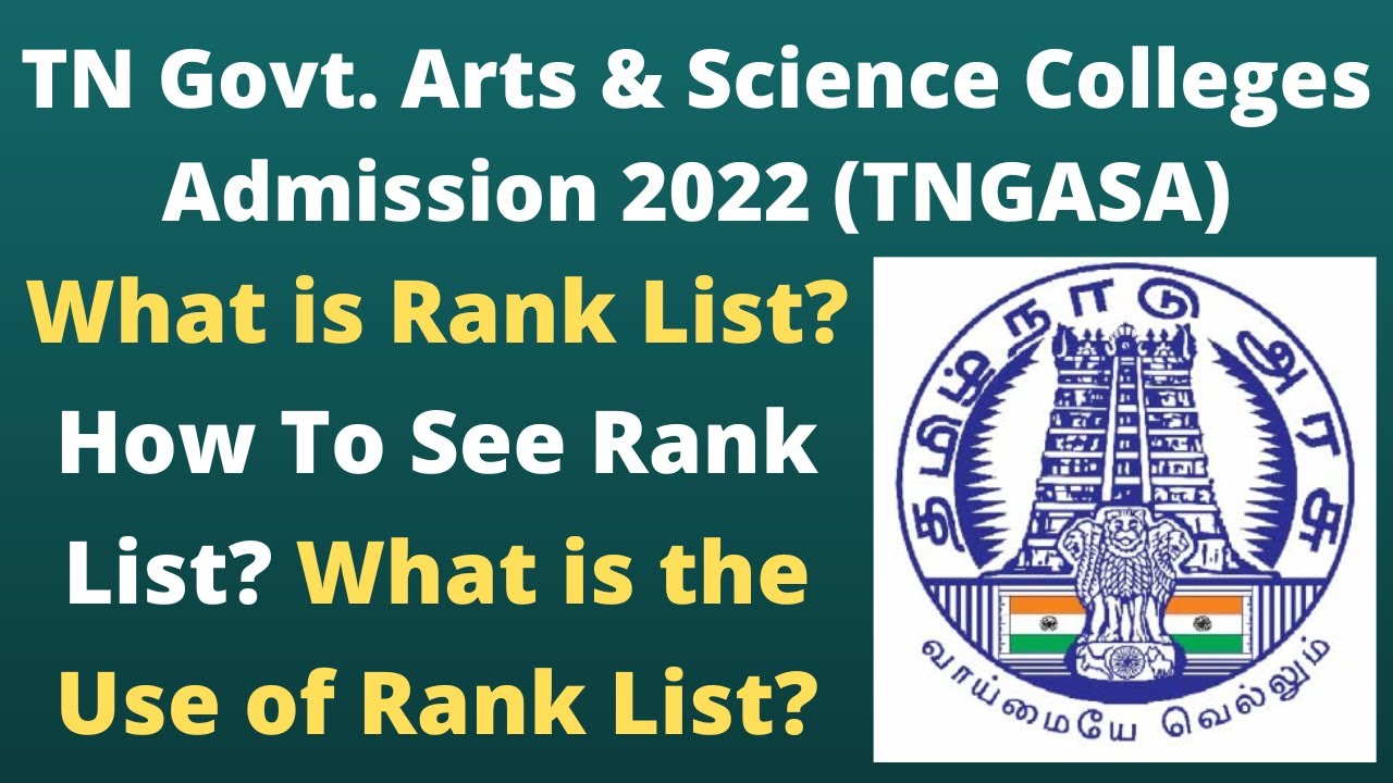TNGASA2022|What is Rank List? How To See|Uses of Rank List|TN Govt Arts College Counseling2022|Tamil