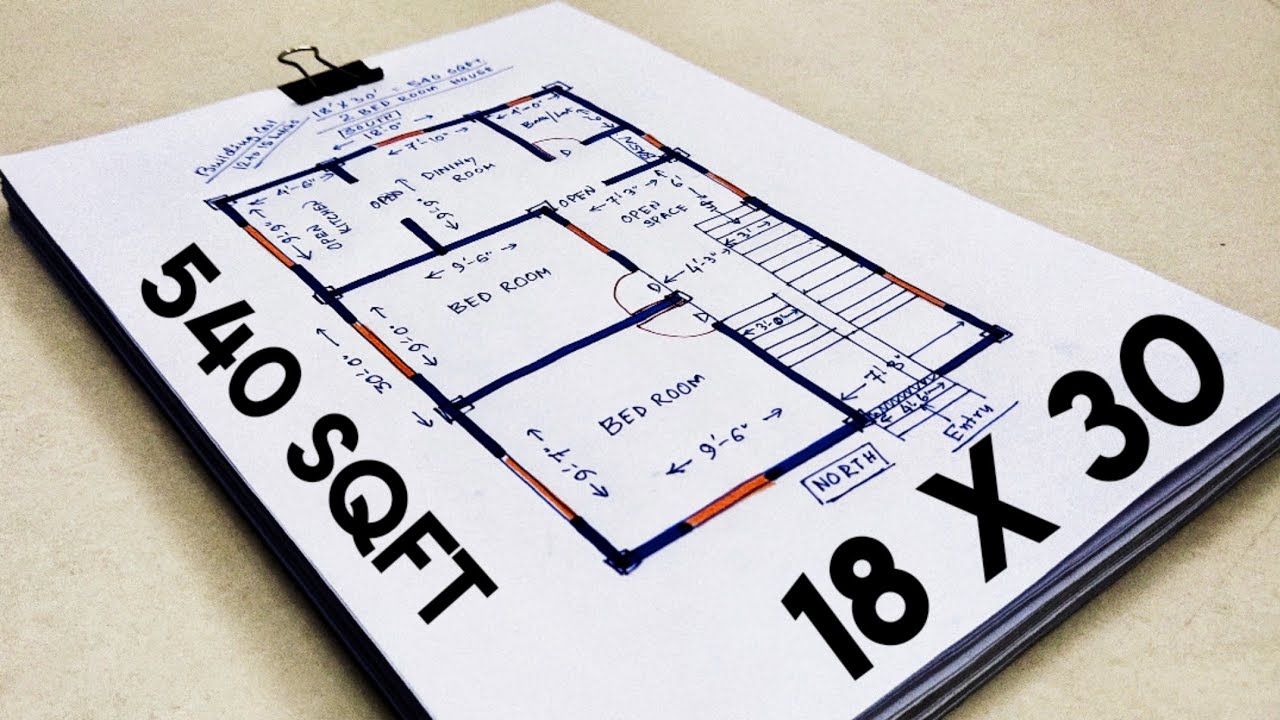 18 x 30 house plan II 18 x 30 ghar ka naksha II 540 sqft house plan