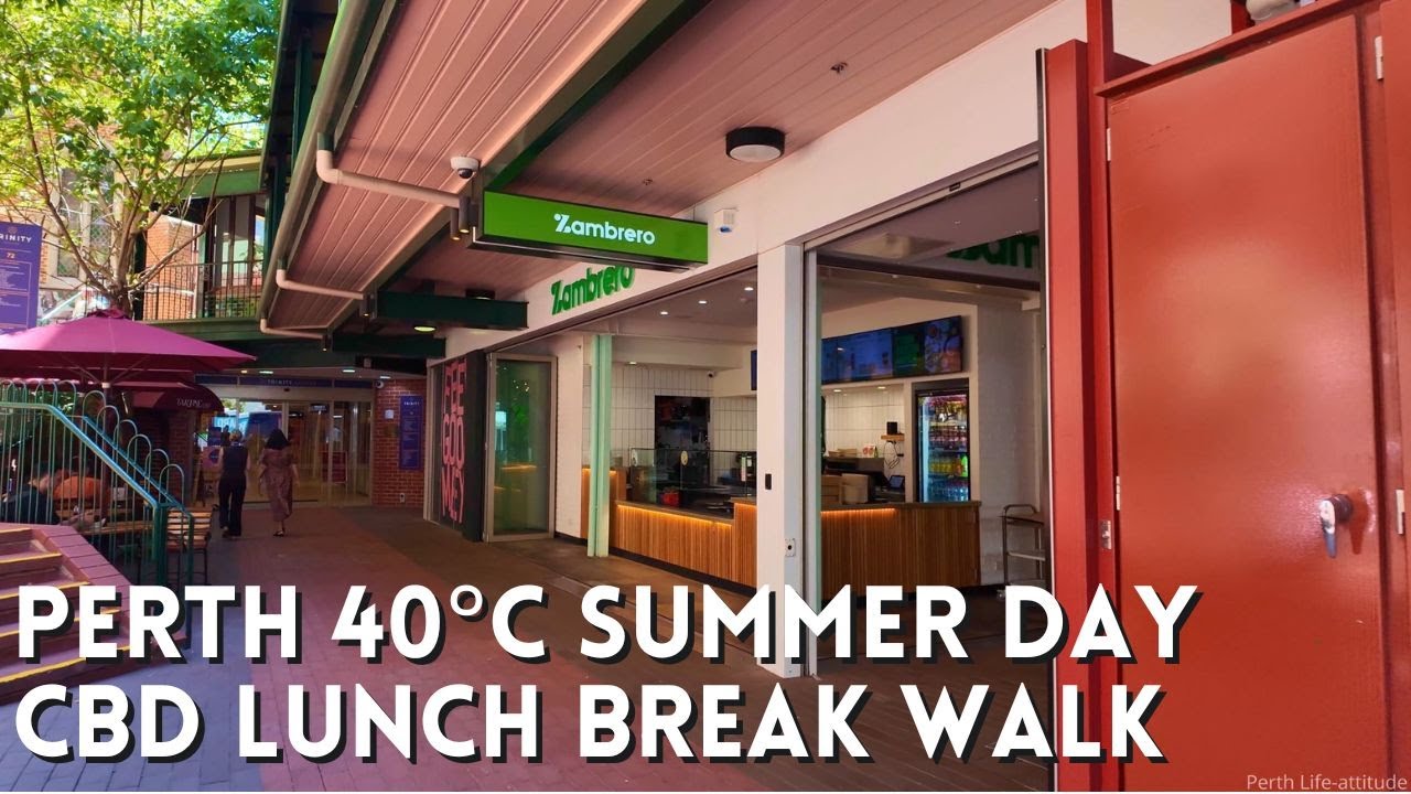 Perth CBD Lunch Break Walk 2026 — Pharmacy, Haircut & City Streets on a 40°C Summer Day (4K)