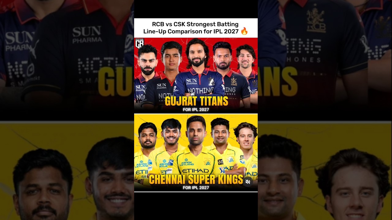 RCB vs CSK Strongest Batting Line-Up Comparison for IPL 2027 🔥 #csk #rcb #viratkohli #msdhoni