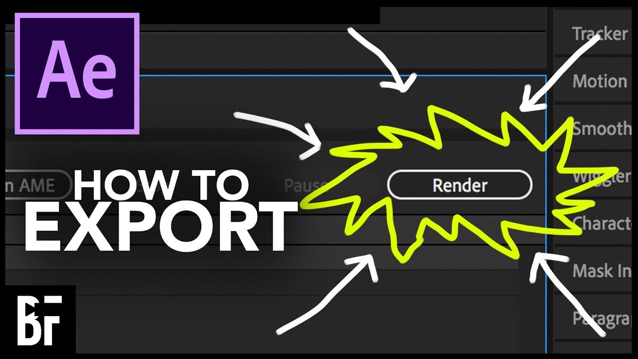 Экспорт из Adobe After Effects 2019