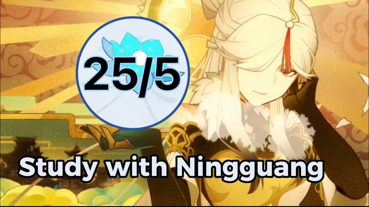 POV: study with me (Ningguang) in the jade chamber | Genshin impact pomodoro 25/5