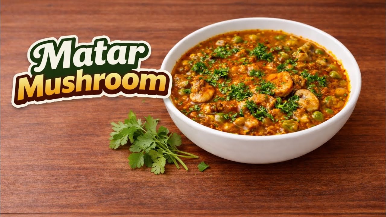 Matar Mushroom Ki Sabzi | Simple & Tasty Recipe