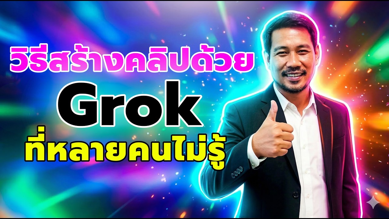 เจาะลึก Grok AI Projects สร้างวิดีโอเสียงไทยเนียนกริบ โอกาสทำคลิปไวรัล! | Update มีนาคม 2026