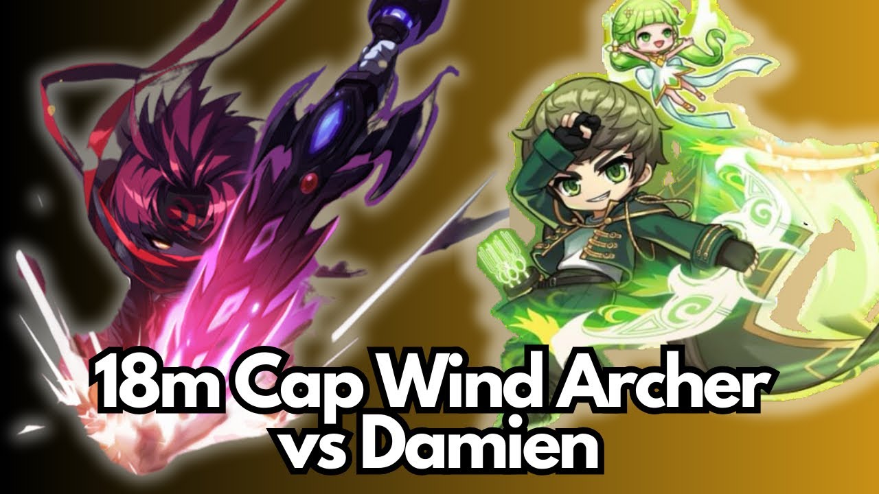 Maplestory M - 18m Cap Wind Archer Solos Normal Damien (9:57)