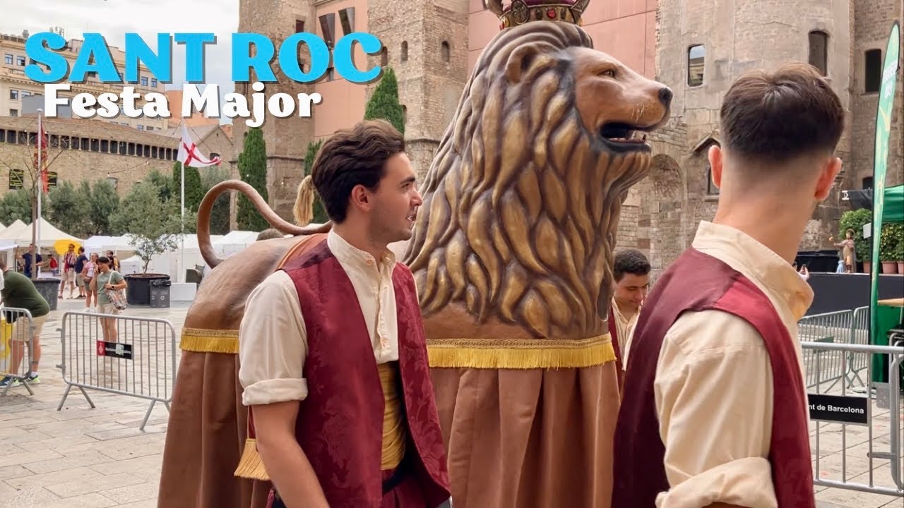 Barcelona FESTA de SANT ROC 2024 Seguici Tradicional - Saint Roch Festival