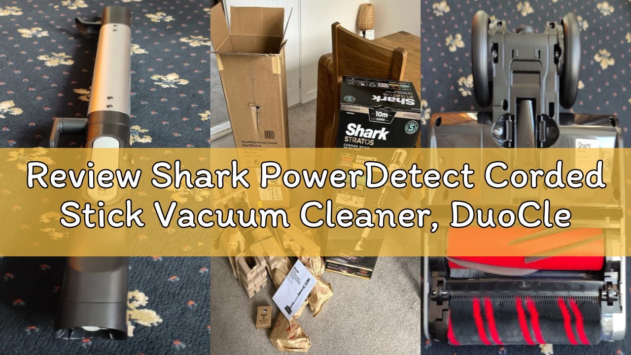Review Shark PowerDetect Corded Stick Vacuum Cleaner, DuoClean Detect, Reverse Clean, Anti Hair Wrap