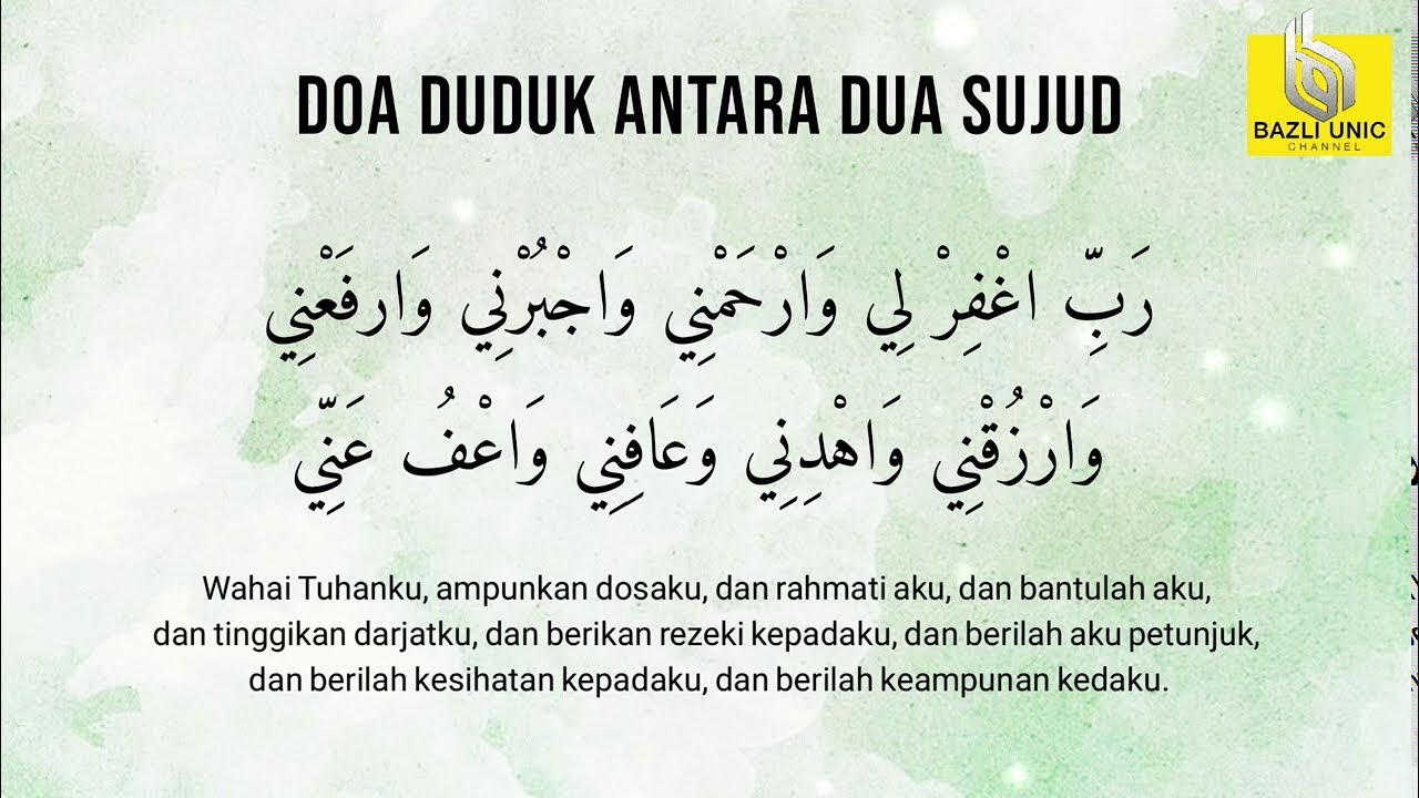Doa Duduk Antara 2 Sujud (500X ulang)