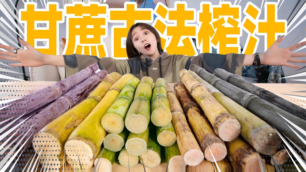 花99元在拼多多买了30斤彩色甘蔗！古法榨汁熬红糖！| Sugar Cane Juice