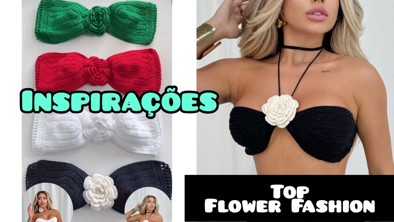 Top De Crochê Flower Fashion (M)