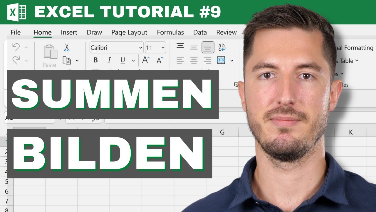 Summen bilden in Excel | Manuell, Zellbez&uuml;ge, SUMME Funktion und Autosumme - Excel Tutorial #9