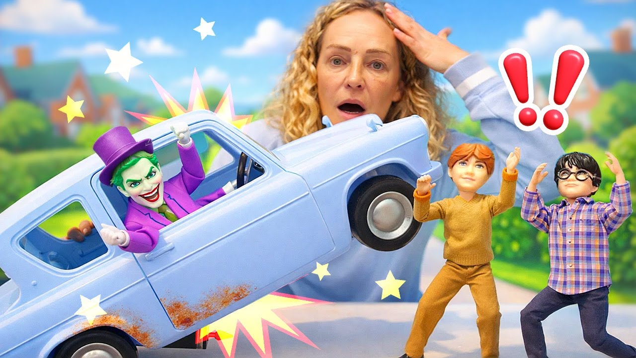 Nicole spielt mit Spielzeugfiguren – Ein spannendes Abenteuer mit einem fliegenden Auto