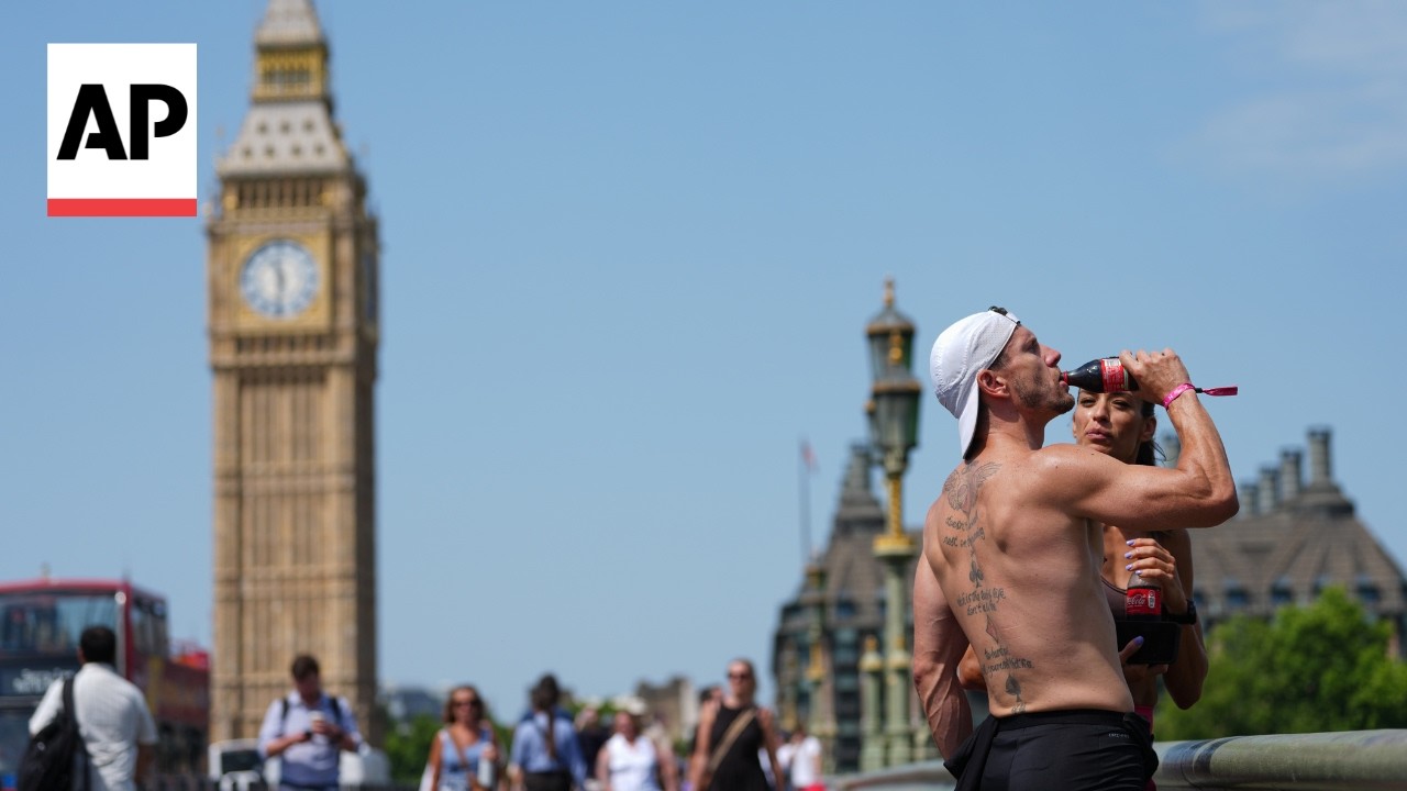 Europe swelters in hot, humid weather and UK gets red alert for extreme heat