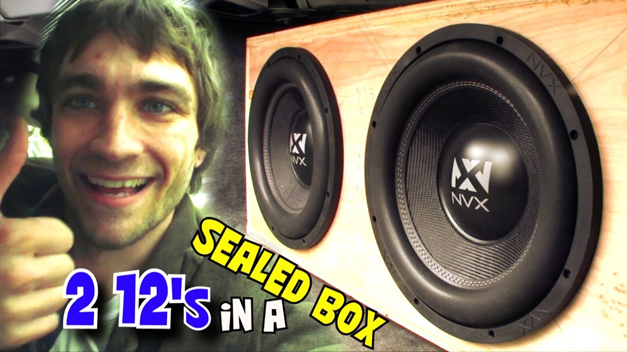 Sealed Subwoofer Box Trunk Setup w/ 2 12