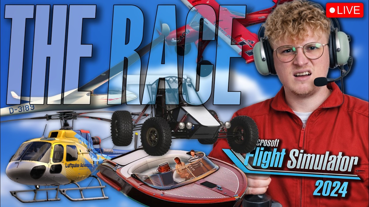 THE RACE - VIELE Fahrzeuge MEHRER Ziele EIN Gewinner | !mitfliegen !Twitch !MSFS2024