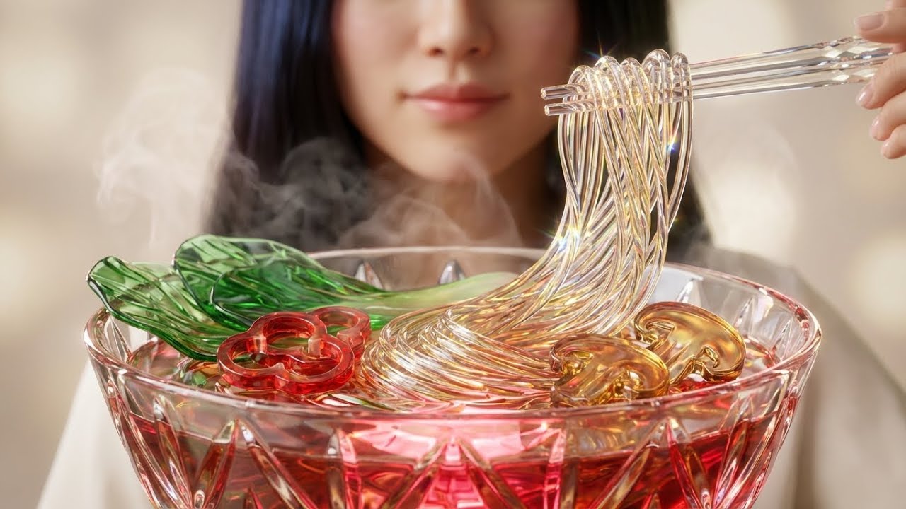 ASMR Cooking With AI: Making a Full Crystal Ramen Bowl 💎🔥