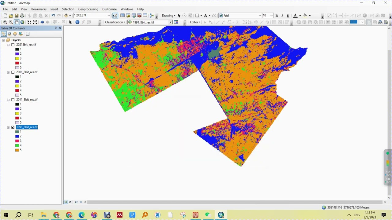 TerrSet step by step. Import Data. upload an image. and import data to Excel