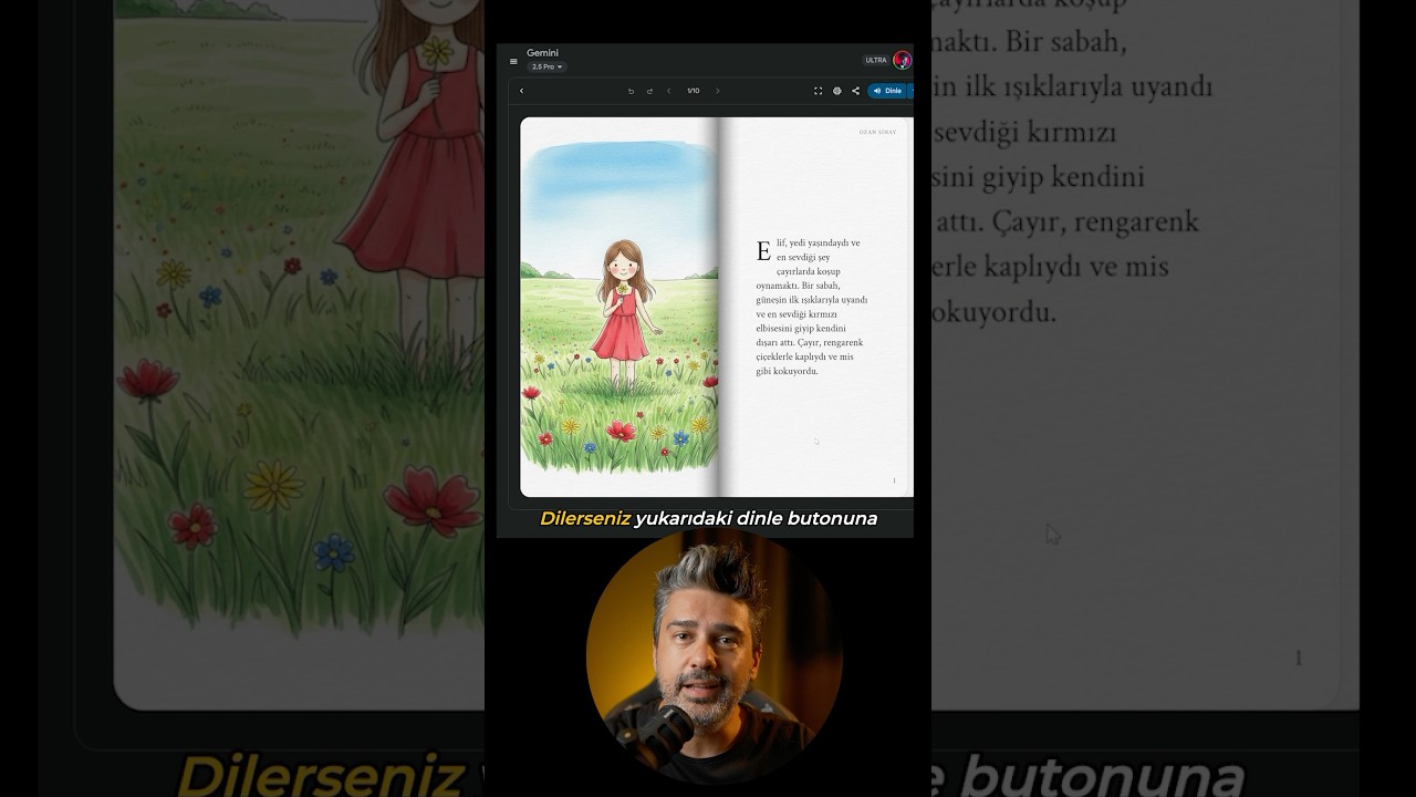 Resimli Hikaye Kitabı Yapan Yapay Zeka | Gemini Storybook