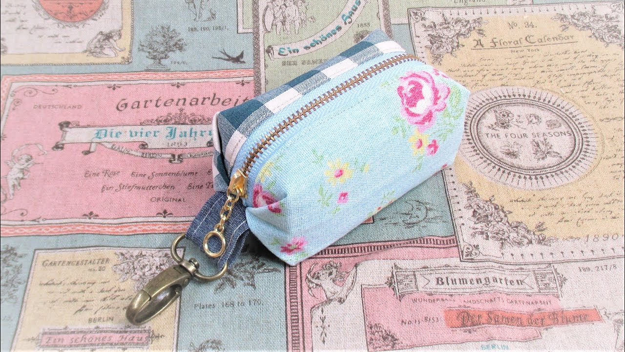 小さなキャラメルポーチ作り方　DIY How to make a pouch　Zipper Pouch Tutorial