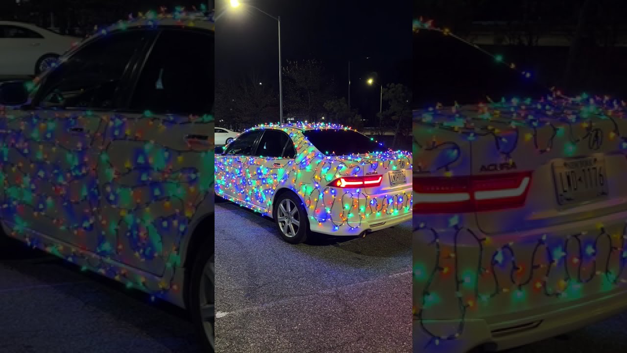 How to decorate your car in christmas lights! 