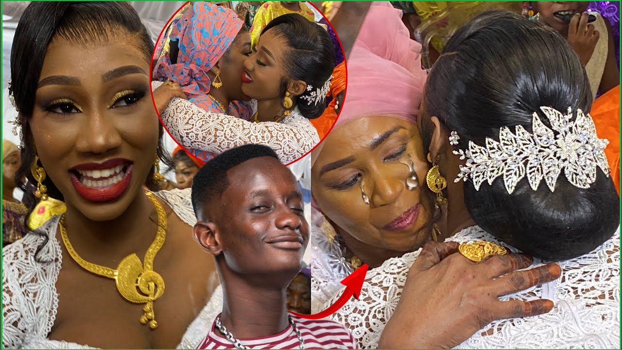 Bb Binta fon en larme et se jette sur  les bras de sa mère adoptive devant les invités