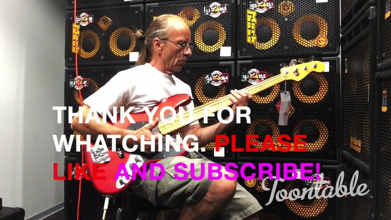 Fender Jazz Bass American Ultra 2, Markbass 4x10, Markbass Little Ma 250, more slap than finger test