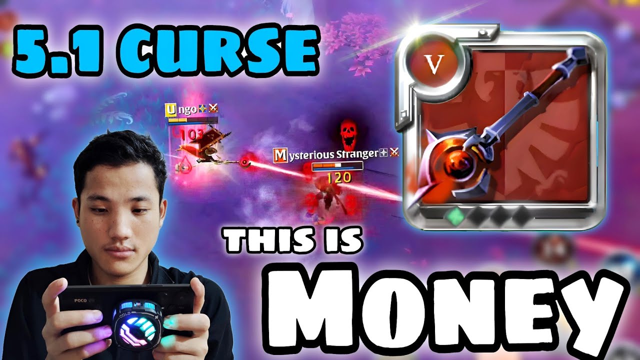5.1 cursed staff ☠️ can make you millionaire 🤑solo pvp || mobile gameplay -Albion Online