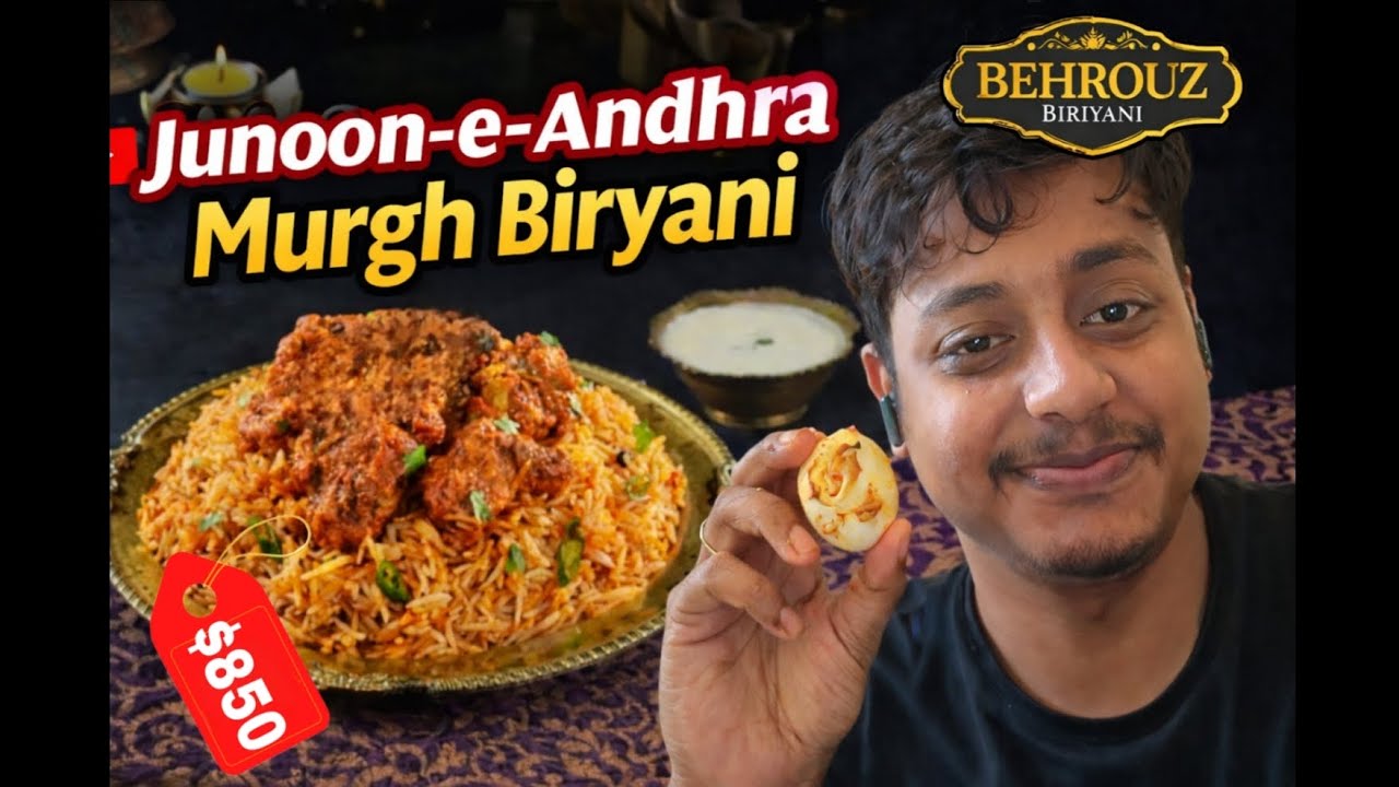 Junoon-e-Andhra Murgh Biriyani 😋 BEHROUZ BIRIYANI #viral #shorts 