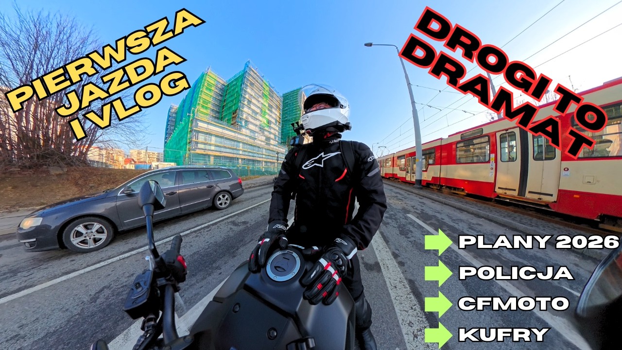 Pierwsza jazda i VLOG w 2026! Cieszyłem się jak dziecko ale drogi to DRAMAT! Moje plany na ten rok