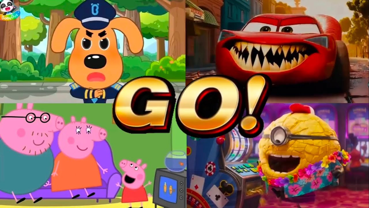 Sheriff Labrador vs McQueen vs Peppa Pig vs Minions Tiles Hop