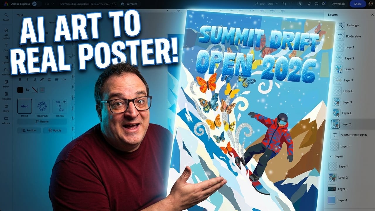 Creating a Real-Looking Event Poster from AI Artwork