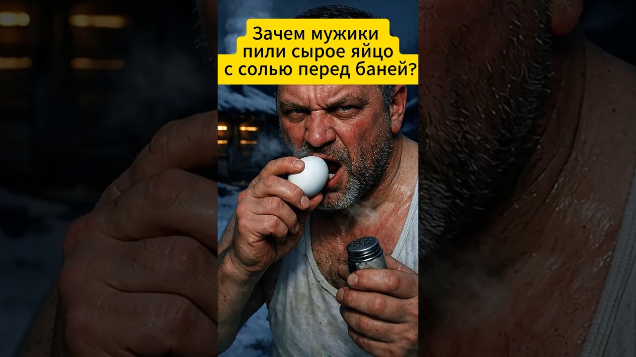 Зачем мужики пили сырое яйцо с солью перед баней?  #ссср #история #madeinussr #ностальгия