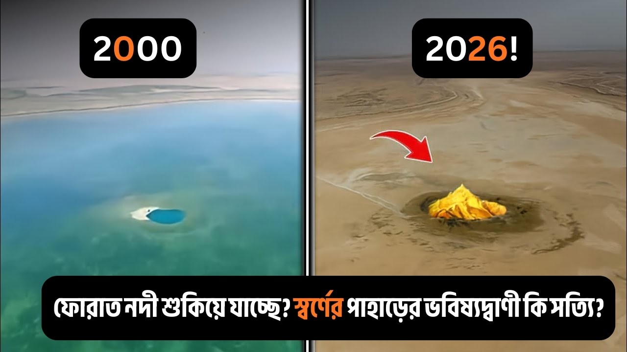ফোরাত নদীর বর্তমান অবস্থা ২০২৬|| পানি শুকিয়ে স্বর্ণের পাহাড় || কেয়ামতের আলামত