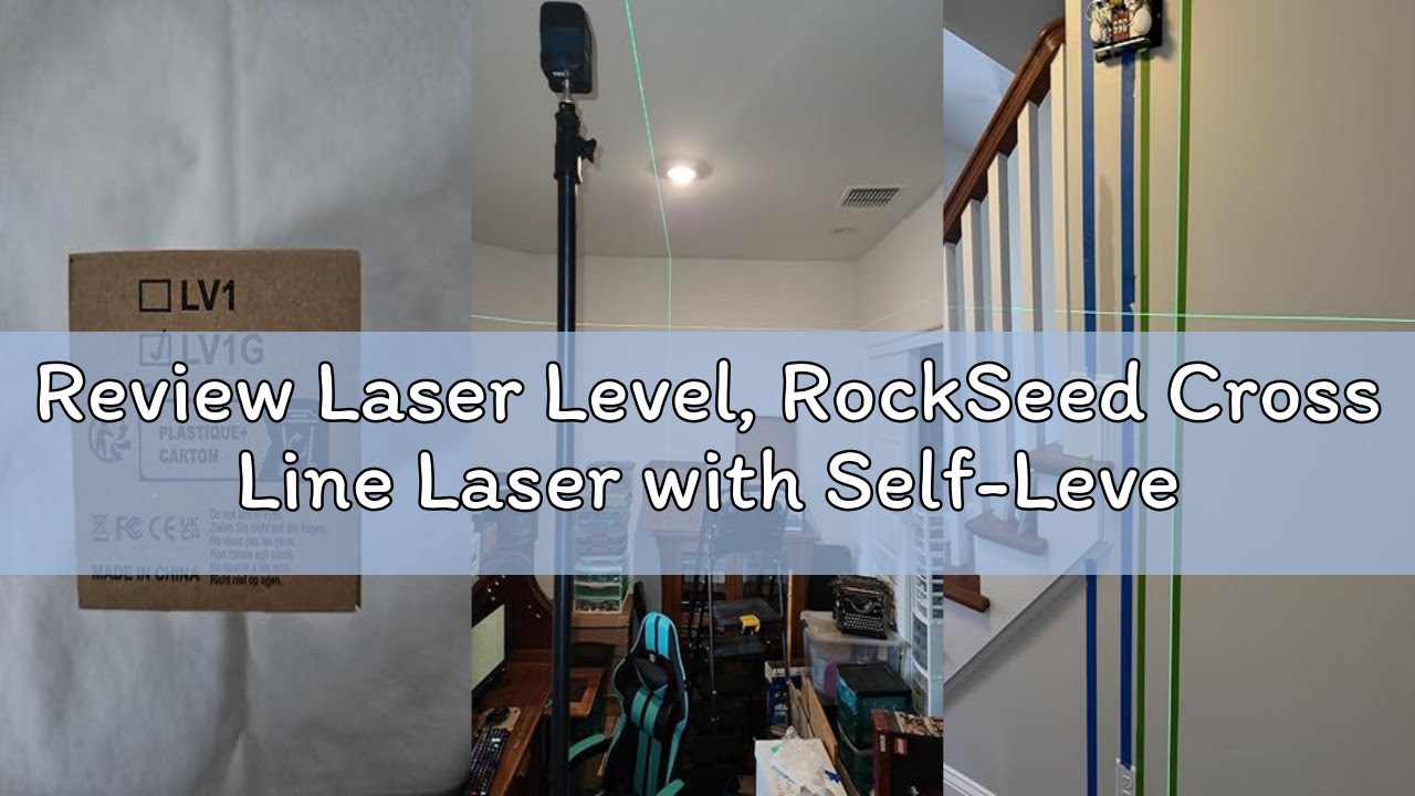 Review Laser Level, RockSeed Cross Line Laser with Self-Leveling, Vertical and Horizontal Line, Rota