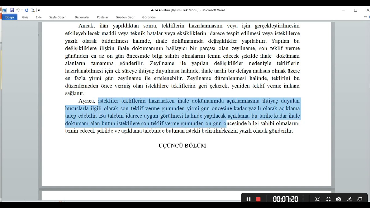 9- Kamu İhale Kanunu 9. Video