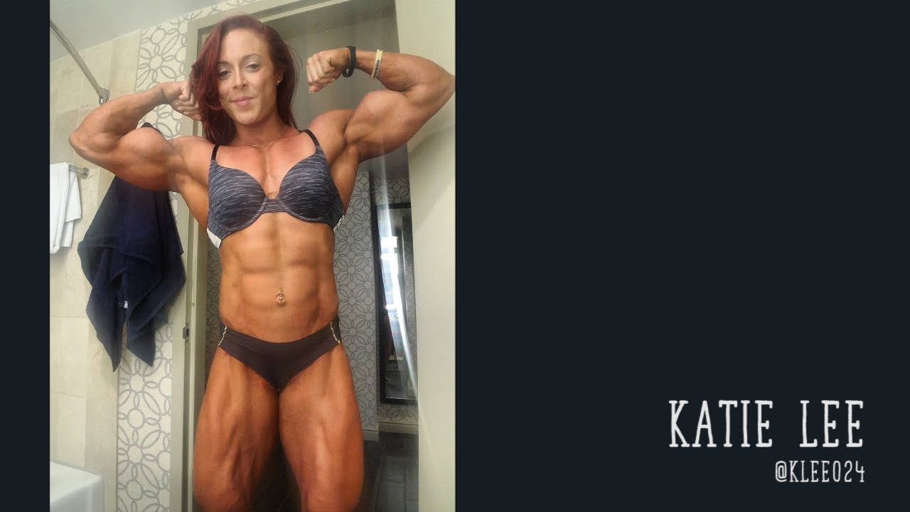 Katie Lee - Hot female bodybuilder with massive biceps