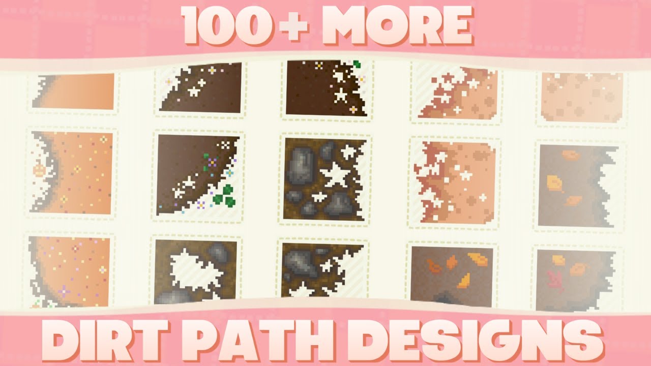 100+ More Custom Dirt Path Designs For Animal Crossing New Horizons! (August)