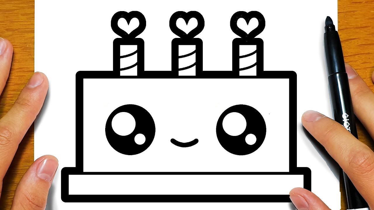 COME DISEGNARE UNA TORTA CARINA | Disegni facili ed educativi