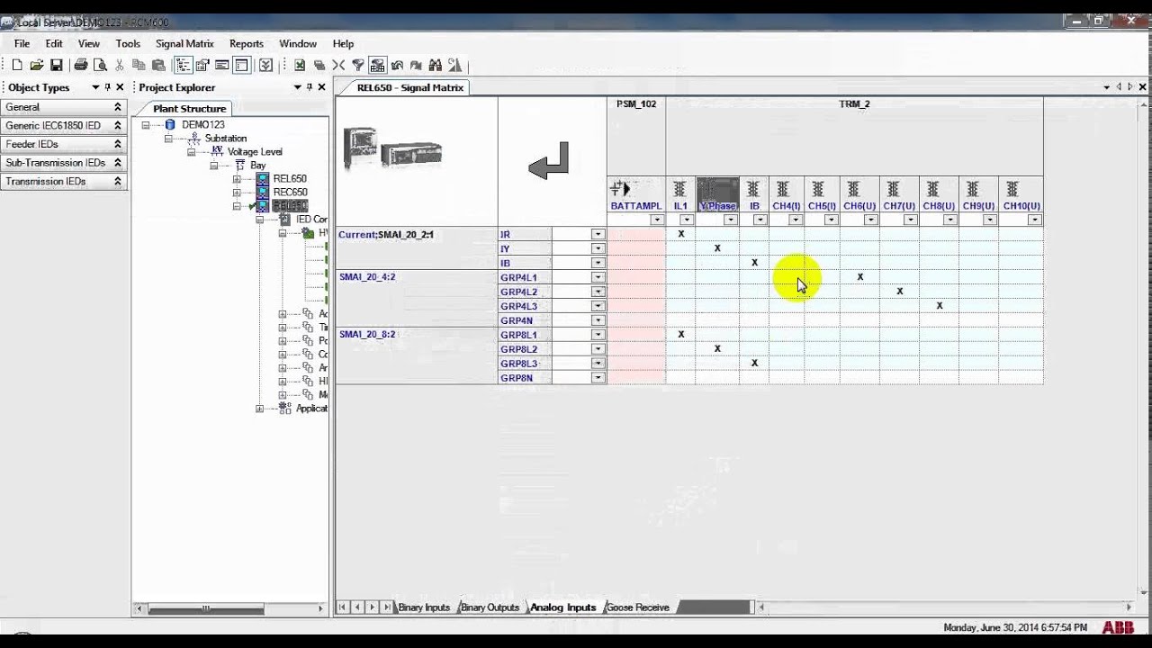Signal Matrix [Signal Matrix tool] [PCM600 2.6]