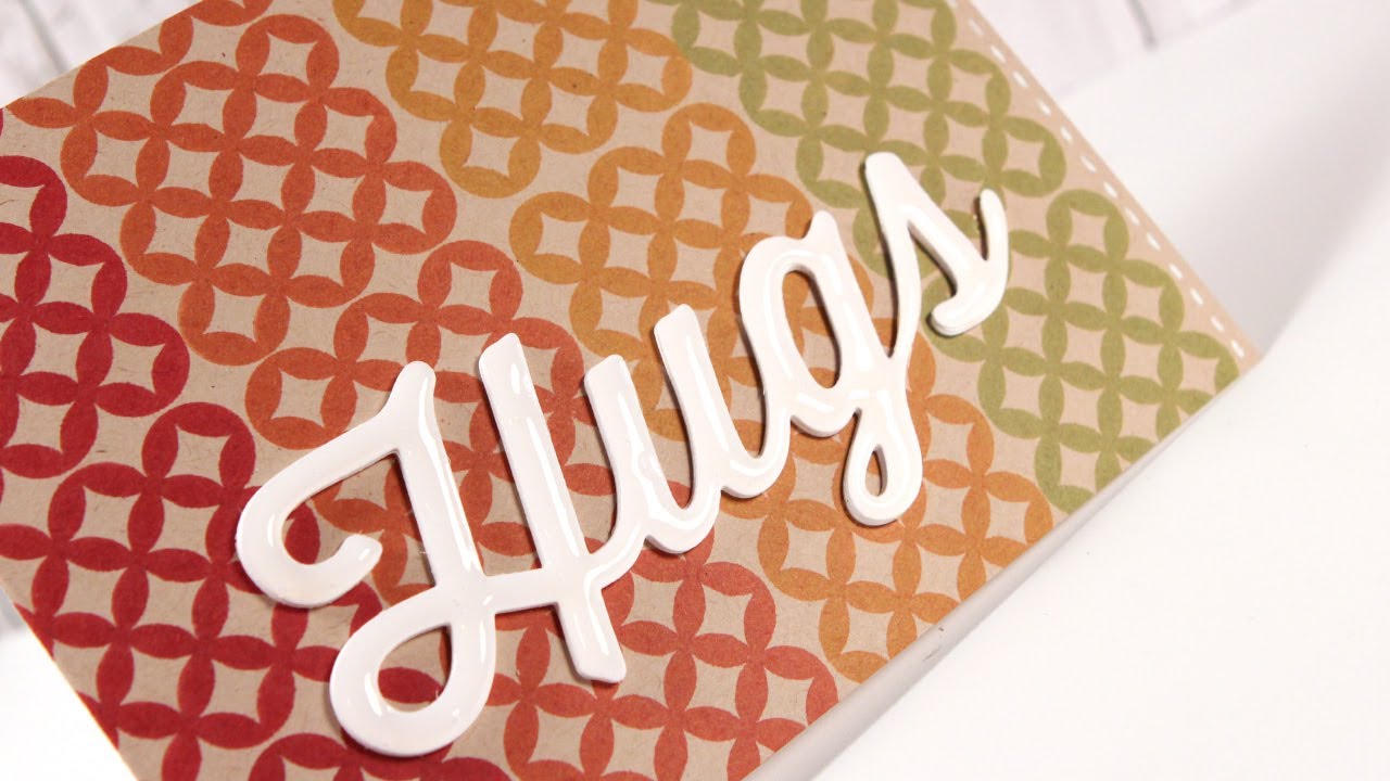 Rainbow Stamping on Kraft